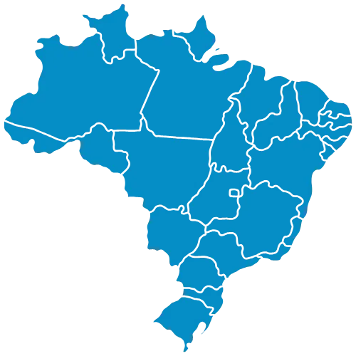 Mapa do Brasil — AGS Transportes atende todo o território nacional